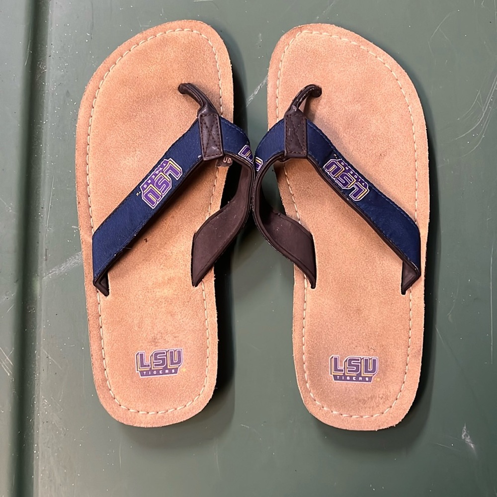 Men’s LSU Flip Flops - Size 10